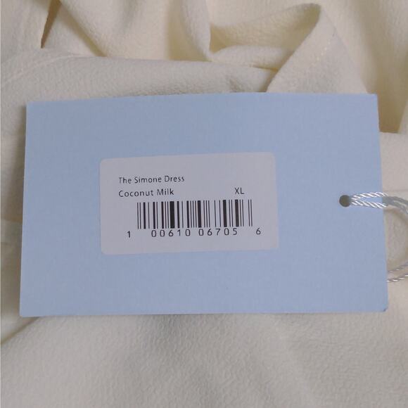 Hill House Simone Dress Coconut Milk Crepe XL New - Picture 12 of 13